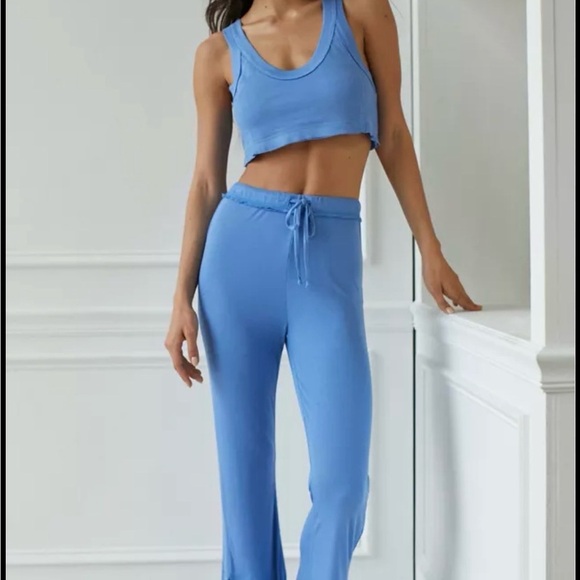 Urban Outfitters Pants - Urban Outfitters Blue Ribbed Pants